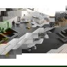 Mexen Carlos chiuvetă de granit cu 1,5 compartiment și baterie de bucătărie Rita, Neagră - 6518-77-670300-50-B