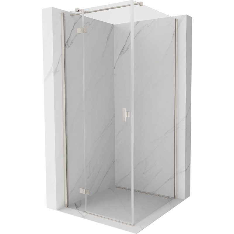 Mexen Mist-H T cabină de duș pivotantă stânga 110 x 110 cm, transparent, nichel periat - 8A5T-110-110-97-00-L