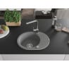 Mexen Kevin chiuvetă de granit cu un compartiment, cu picurător și baterie de bucătărie Rita, gri - 6517-71-670300-00