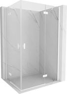 Mexen Mist-H Cabină de duș Duo cu deschidere dreapta 80 x 105 cm, transparentă, albă - 8A5-080L-105P-20-00