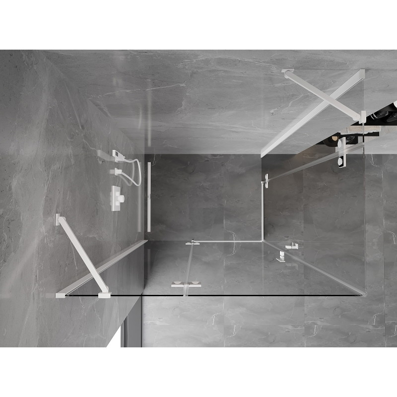 Mexen Mist-H Duo balos zuhanykabin balos 120 x 115 cm, átlátszó, fehér - 8A5-120L-115P-20-00