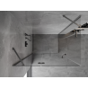Mexen Mist-H Duo zuhanykabin balos nyíló ajtó 85 x 80 cm, átlátszó, gun szürke kefe hatású - 8A5-085L-080P-66-00