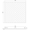 Mexen Linea 01 panou de perete acustic 60 x 60 cm (4buc.), fetru 9 mm, furnir tehnic, Stejar Clasic - S110-60607-01-041