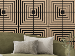 Mexen Linea 02 panou de perete acustic 60 x 60 cm (4 buc.), fetru 9 mm, furnir tehnic, Stejar Alb - S110-60607-02-040