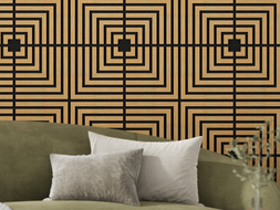 Mexen Linea 02 hangszigetelő falpanel 60 x 60 cm (4 db), 9 mm filc, technikai furnér, Classic Tölgy - S110-60607-02-041