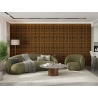 Mexen Linea 02 akusztius fali panel 60 x 60 cm (4 db), 9 mm filc, technológiai furnér, Természetes Tölgy - S110-60607-02-042