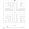 Mexen Linea 02 panou de perete acustic 60 x 60 cm (4 buc.), fetru 9 mm, furnir tehnic, Stejar Natural - S110-60607-02-042