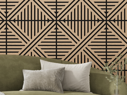Mexen Linea 05 panou de perete acustic 60 x 60 cm (4 buc.), fetru 9 mm, furnir tehnic, Stejar Alb - S110-60607-05-040