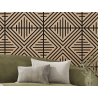 Mexen Linea 06 akusztikus fali panel 60 x 60 cm (4 db), filc 9 mm, technikai furnér, Fehérített Tölgy - S110-60607-06-040