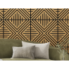Mexen Linea 06 panou de perete acustic 60 x 60 cm (4 buc.), pâslă 9 mm, furnir tehnic, Stejar Classic - S110-60607-06-041
