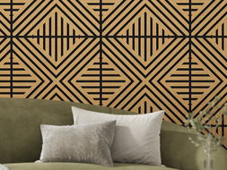 Mexen Linea 06 panou de perete acustic 60 x 60 cm (4 buc.), pâslă 9 mm, furnir tehnic, Stejar Classic - S110-60607-06-041