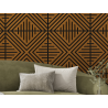 Mexen Linea 06 akusztnikus fali panel 60 x 60 cm (4 db), 9 mm filc, műészaki furnér, Natúr Tölgy - S110-60607-06-042