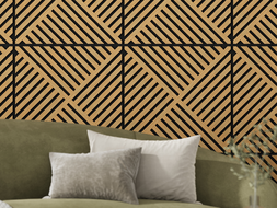 Mexen Linea 08 akusztikus fali panel 60 x 60 cm (4 db), 9 mm filc, technikai furnér, Classic Tölgy - S110-60607-08-041