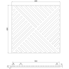 Mexen Linea 08 akusztikus fali panel 60 x 60 cm (4 db), 9 mm filc, műszaki furnér, természetes tölgy - S110-60607-08-042