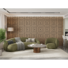 Mexen Linea 13 akusztikus fali panel 60 x 60 cm (4 db), 9 mm nemez, technikai furnér, Fehérített Tölgy - S110-60607-13-040