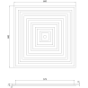 Mexen Linea 13 panou de perete acustic 60 x 60 cm (4 buc.), fetru 9 mm, furnir tehnic, Stejar Clasic - S110-60607-13-041