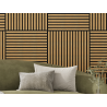 Mexen Linea 15 panou de perete acustic 60 x 60 cm (4 buc.), fetru 9 mm, furnir tehnic, stejar clasic - S110-60607-15-041