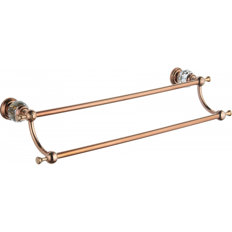 Mexen Estela cuier dublu pentru prosoape, aur roz - 7011525-60