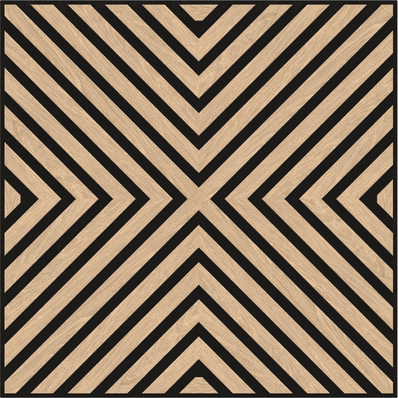 Mexen Linea 01 panou de perete acustic 60 x 60 cm (4 buc.), fetru 9 mm, furnir tehnic, Stejar Alb - S110-60607-01-040