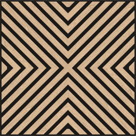 Mexen Linea 01 panou de perete acustic 60 x 60 cm (4 buc.), fetru 9 mm, furnir tehnic, Stejar Alb - S110-60607-01-040