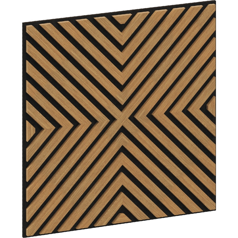 Mexen Linea 01 panou de perete acustic 60 x 60 cm (4buc.), fetru 9 mm, furnir tehnic, Stejar Clasic - S110-60607-01-041