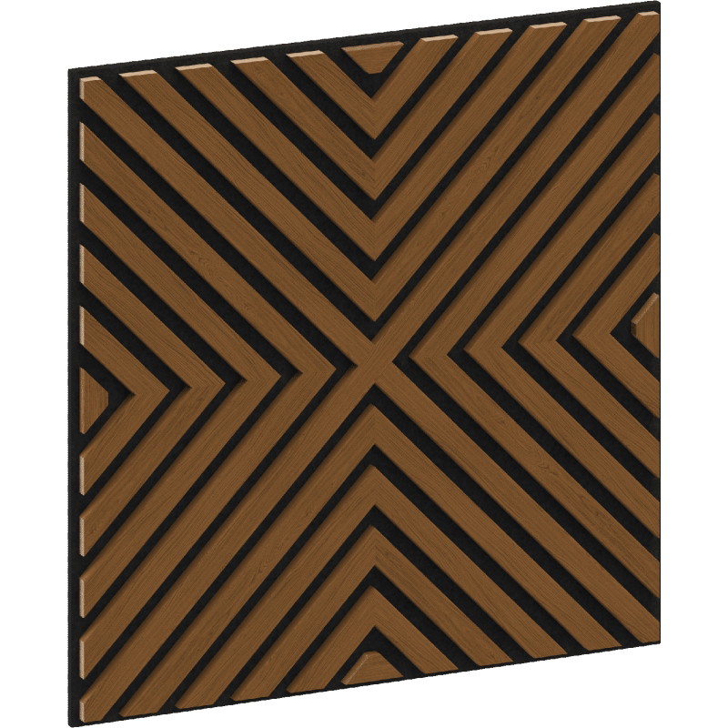 Mexen Linea 01 panou de perete acustic 60 x 60 cm (4 buc.), fetru 9 mm, furnir tehnic, Stejar Natural - S110-60607-01-042