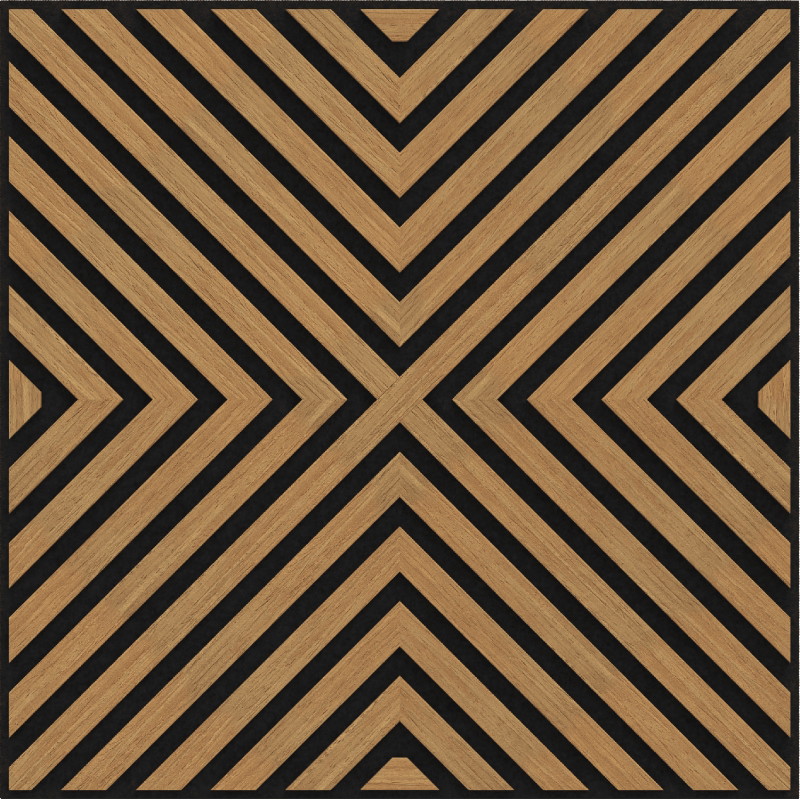 Mexen Linea 01 Akusztikus fali panel 60 x 60 cm (4 db), 9 mm filc, műszaki furnér, Classic tölgy - S110-60607-01-041