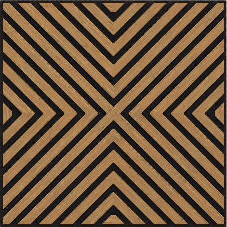 Mexen Linea 01 Akusztikus fali panel 60 x 60 cm (4 db), 9 mm filc, műszaki furnér, Classic tölgy - S110-60607-01-041