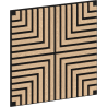 Mexen Linea 02 panou de perete acustic 60 x 60 cm (4 buc.), fetru 9 mm, furnir tehnic, Stejar Alb - S110-60607-02-040