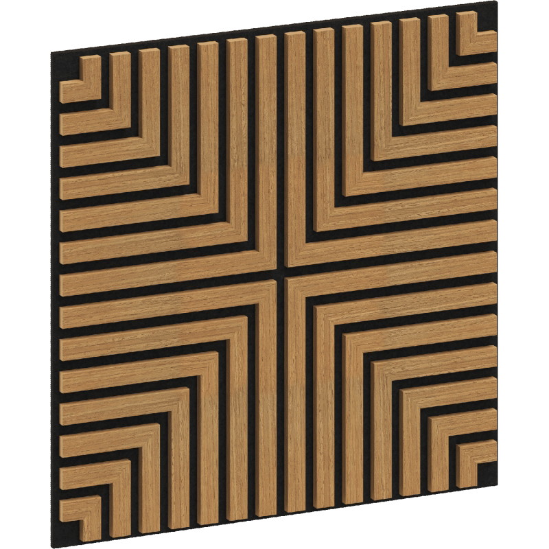Mexen Linea 02 panou de perete acustic 60 x 60 cm (4 buc.), fetru 9 mm, furnir tehnic, Stejar Classic - S110-60607-02-041