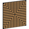Mexen Linea 02 hangszigetelő falpanel 60 x 60 cm (4 db), 9 mm filc, technikai furnér, Classic Tölgy - S110-60607-02-041
