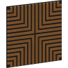 Mexen Linea 02 akusztius fali panel 60 x 60 cm (4 db), 9 mm filc, technológiai furnér, Természetes Tölgy - S110-60607-02-042