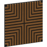 Mexen Linea 02 panou de perete acustic 60 x 60 cm (4 buc.), fetru 9 mm, furnir tehnic, Stejar Natural - S110-60607-02-042