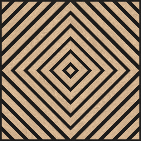 Mexen Linea 03 panou de perete acustic 60 x 60 cm (4 buc.), fetru 9 mm, furnir tehnic, Stejar Albit - S110-60607-03-040