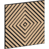 Mexen Linea 03 akusztikus falpanel 60 x 60 cm (4 db), 9 mm filc, technikai furnér, Fehérített Tölgy - S110-60607-03-040