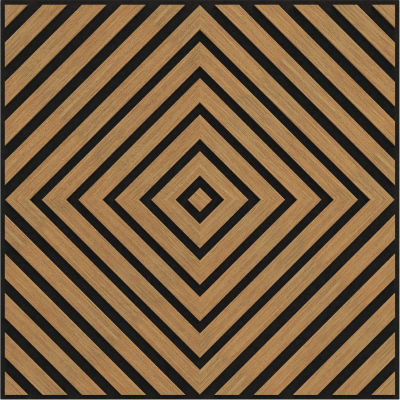 Mexen Linea 03 Akusztikus falpanel 60 x 60 cm (4 db), 9 mm filc, műszaki furnér, Classic Tölgy - S110-60607-03-041