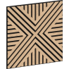 Mexen Linea 06 akusztikus fali panel 60 x 60 cm (4 db), filc 9 mm, technikai furnér, Fehérített Tölgy - S110-60607-06-040