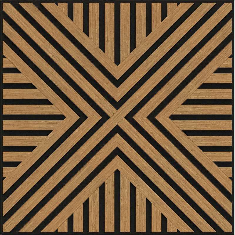 Mexen Linea 06 akusztiaki falpanel 60 x 60 cm (4 db), 9 mm filc, műszaki furnér, Classic Tölgy - S110-60607-06-041