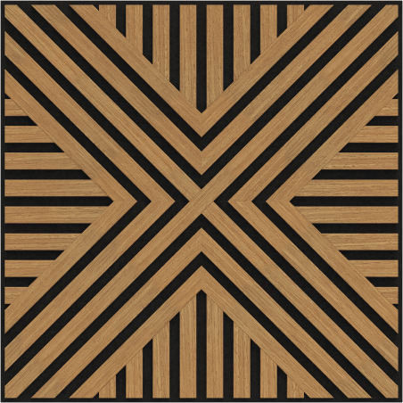 Mexen Linea 06 akusztiaki falpanel 60 x 60 cm (4 db), 9 mm filc, műszaki furnér, Classic Tölgy - S110-60607-06-041