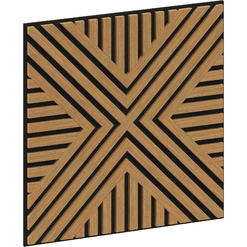 Mexen Linea 06 akusztiaki falpanel 60 x 60 cm (4 db), 9 mm filc, műszaki furnér, Classic Tölgy - S110-60607-06-041