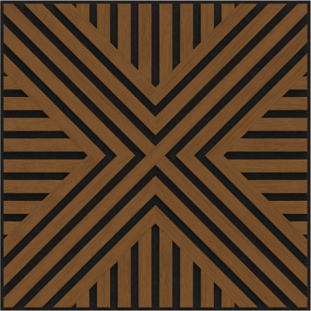 Mexen Linea 06 panou de perete acustic 60 x 60 cm (4 buc.), fetru 9 mm, furnir tehnic, Stejar Natural - S110-60607-06-042