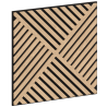 Mexen Linea 08 Akusztikus fali panel 60 x 60 cm (4db), 9 mm filc, technikai furnér, fehérített tölgy - S110-60607-08-040