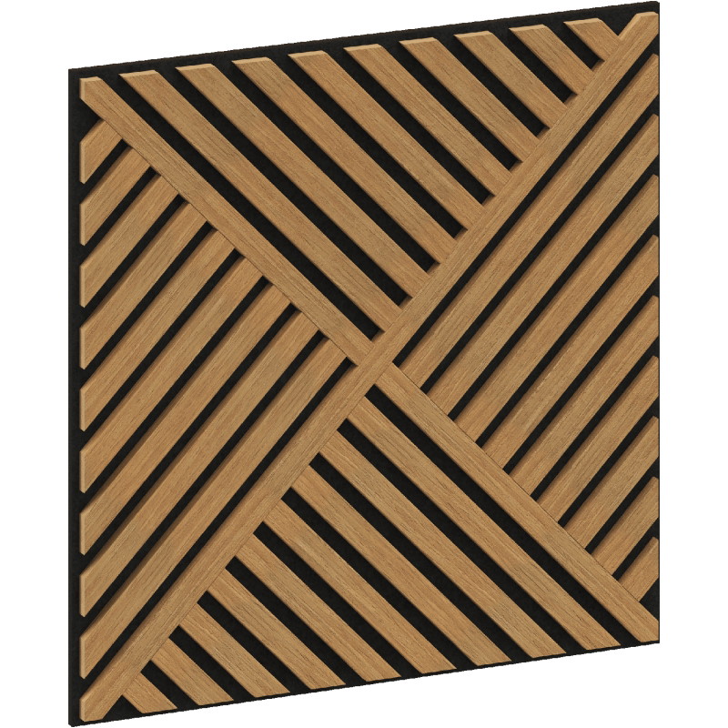 Mexen Linea 08 akusztikus fali panel 60 x 60 cm (4 db), 9 mm filc, technikai furnér, Classic Tölgy - S110-60607-08-041