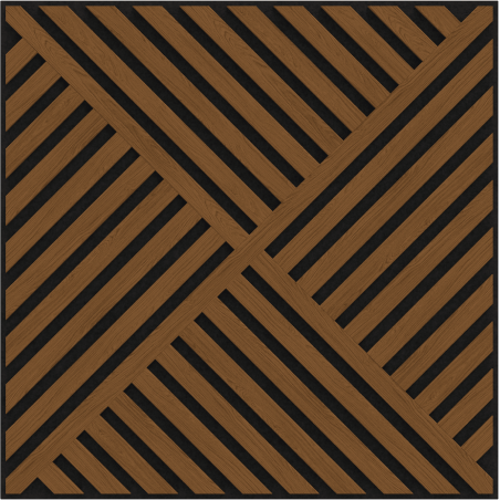 Mexen Linea 08 akusztikus fali panel 60 x 60 cm (4 db), 9 mm filc, műszaki furnér, természetes tölgy - S110-60607-08-042