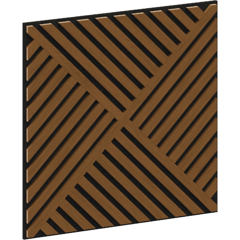 Mexen Linea 08 akusztikus fali panel 60 x 60 cm (4 db), 9 mm filc, műszaki furnér, természetes tölgy - S110-60607-08-042