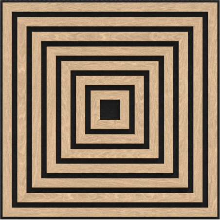 Mexen Linea 13 akusztikus fali panel 60 x 60 cm (4 db), 9 mm nemez, technikai furnér, Fehérített Tölgy - S110-60607-13-040