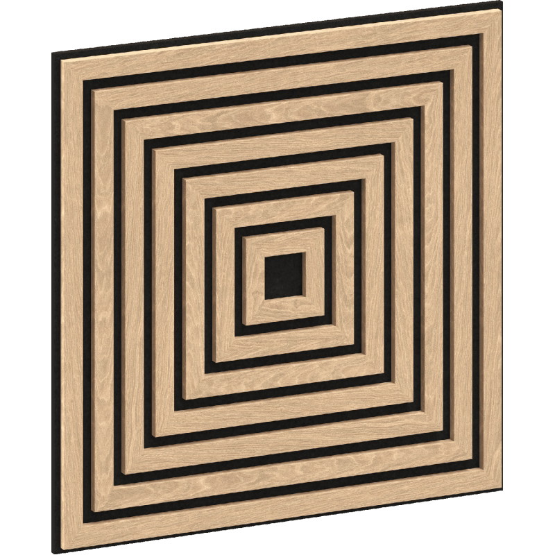 Mexen Linea 13 panou de perete acustic 60 x 60 cm (4 buc.), fetru 9 mm, furnir tehnic, Stejar Alb - S110-60607-13-040