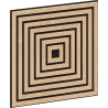 Mexen Linea 13 akusztikus fali panel 60 x 60 cm (4 db), 9 mm nemez, technikai furnér, Fehérített Tölgy - S110-60607-13-040