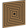Mexen Linea 13 panou de perete acustic 60 x 60 cm (4 buc.), fetru 9 mm, furnir tehnic, Stejar Clasic - S110-60607-13-041
