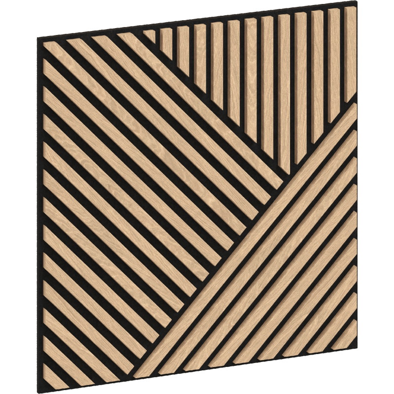 Mexen Linea 25 panou de perete acustic 60 x 60 cm (4 buc.), fetru 9 mm, furnir tehnic, Stejar Înălbit - S110-60607-25-040